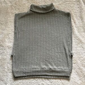 SHEIN Gray Ribbed Turtleneck Sweater